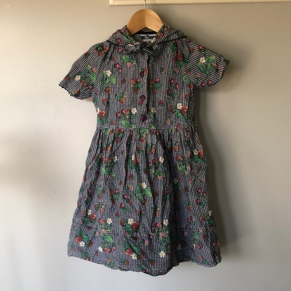 Vintage | Sun Valley girls’ cotton strawberry dress - Picture 1 of 5